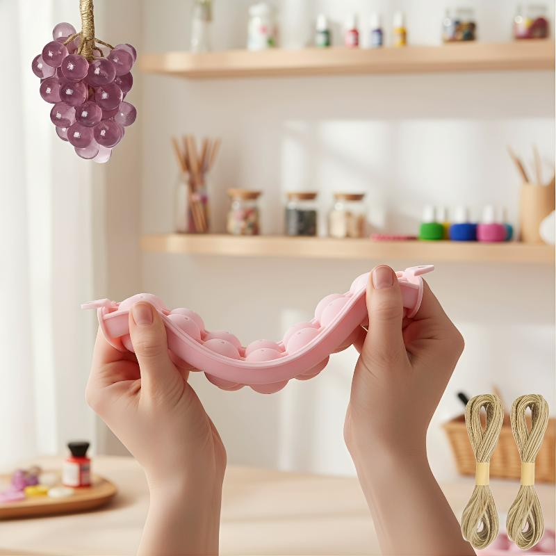 Soap Making Diy Kit - 手作り石鹸作り用シリコンキット、精巧なブドウ型のモールド、創造的なDIYギフトセット、家庭用石鹸作りプロジェクトに
