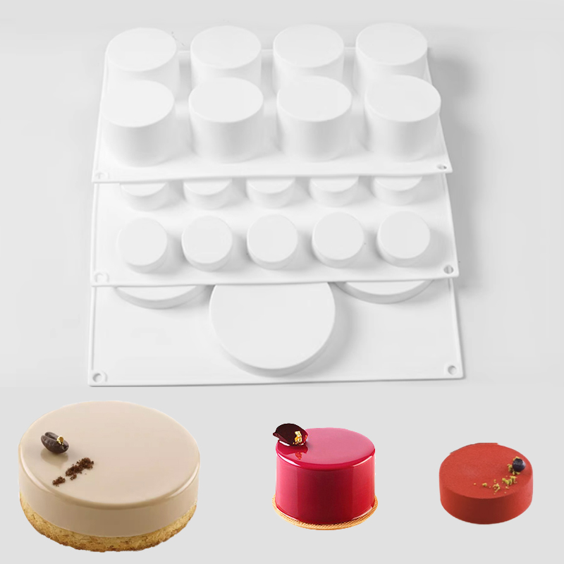 Soap Making Instructions - 円筒形フレンチムースケーキ型シリコーンチョコレート型食品グレードのキッチンベーキングツール石鹸型デザート作成ツール