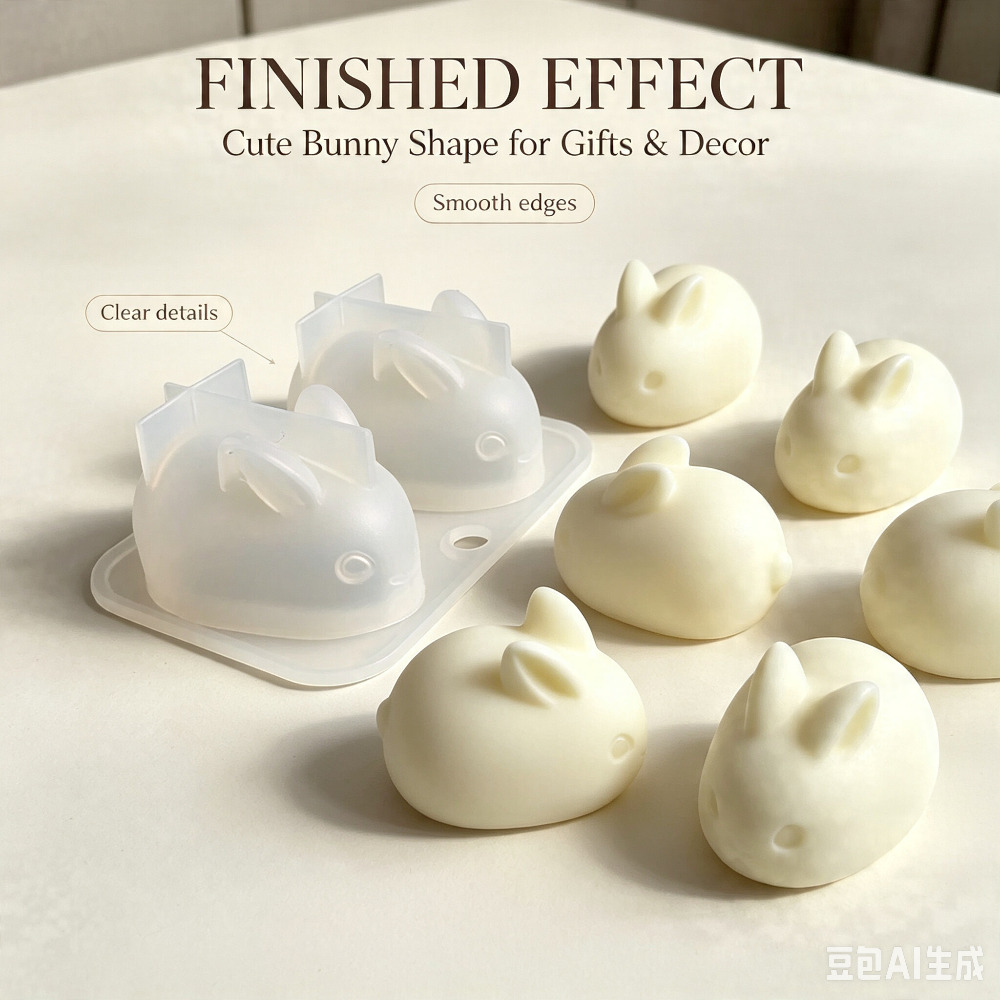 3D ミニウサギシリコンモールド食品グレード 2 キャビティ - Soap Making Instructions のレビューと価格