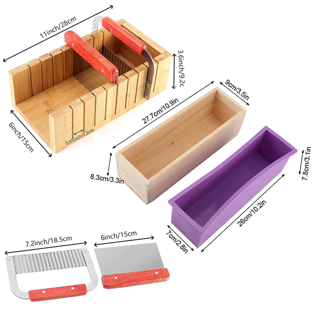 DIY 手作り石鹸作りキット 竹製カッティングボックスとシリ - Soap Making Diy Kit のレビューと価格
