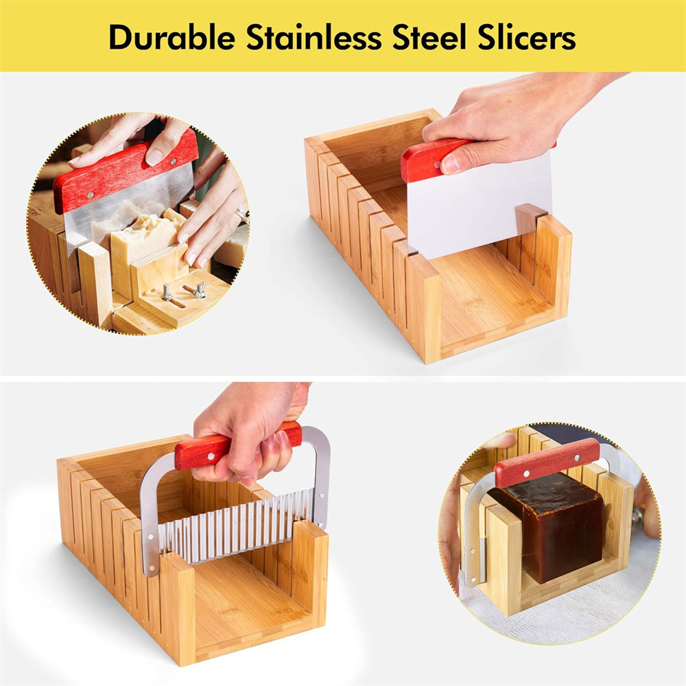 DIY 手作り石鹸作りキット 竹製カッティングボックスとシリ - Soap Making Diy Kit のレビューと価格