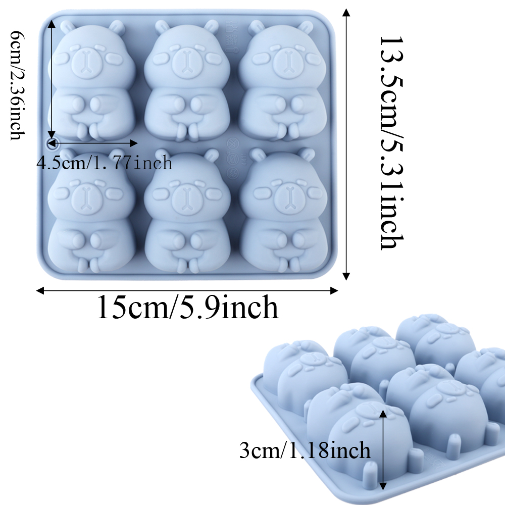 1. 可愛らしいカピバラの形をしたシリコン製ケーキ型。チョコ - Soap Making Instructions のレビューと価格