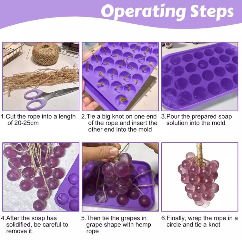 手作り石鹸作り用シリコンキット、精巧なブドウ型のモールド、創 - Soap Making Diy Kit のレビューと価格