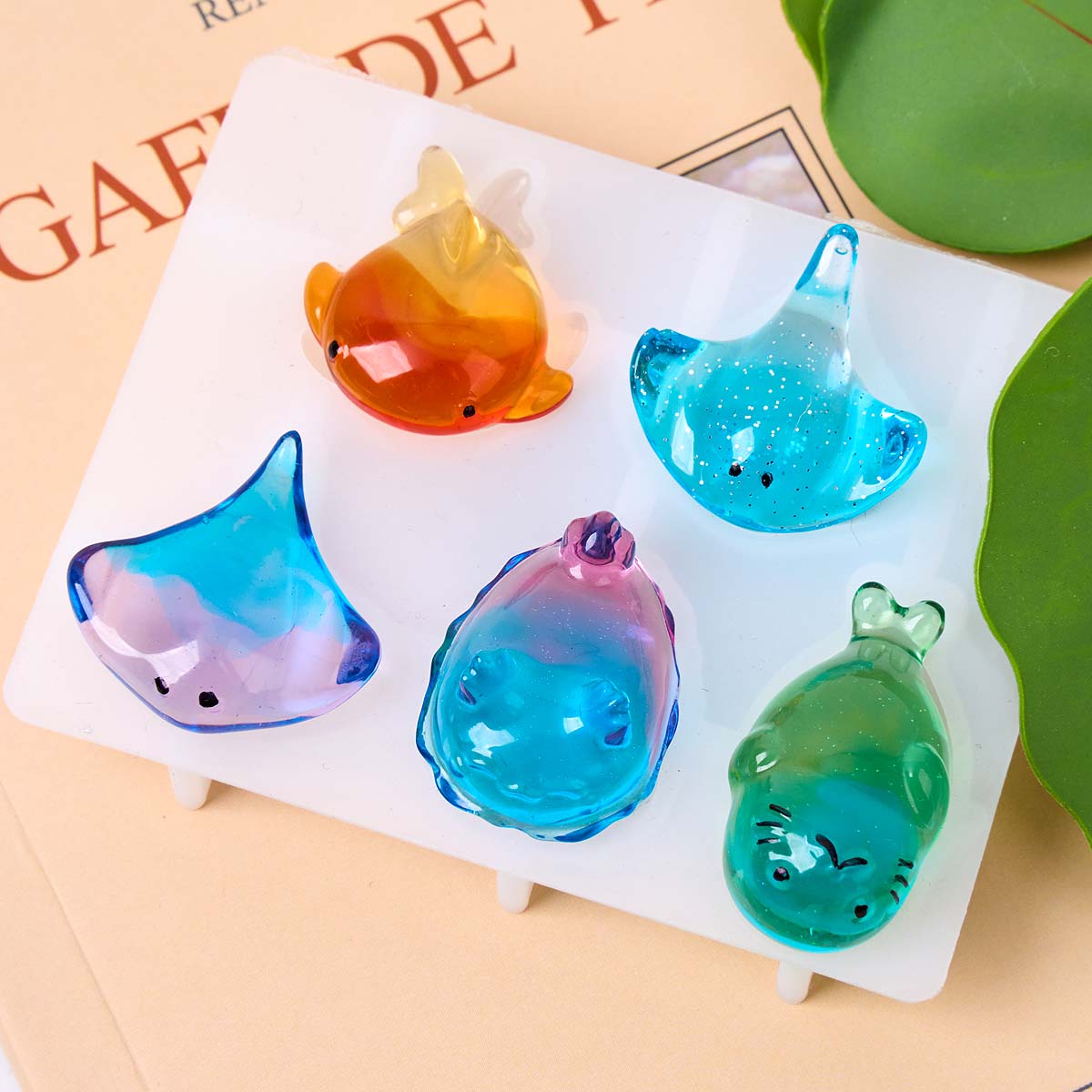 3Dヒーリング可愛いマンタ鯨シリコンモールドDIYキーホルダ - Soap Making Ins のレビューと価格