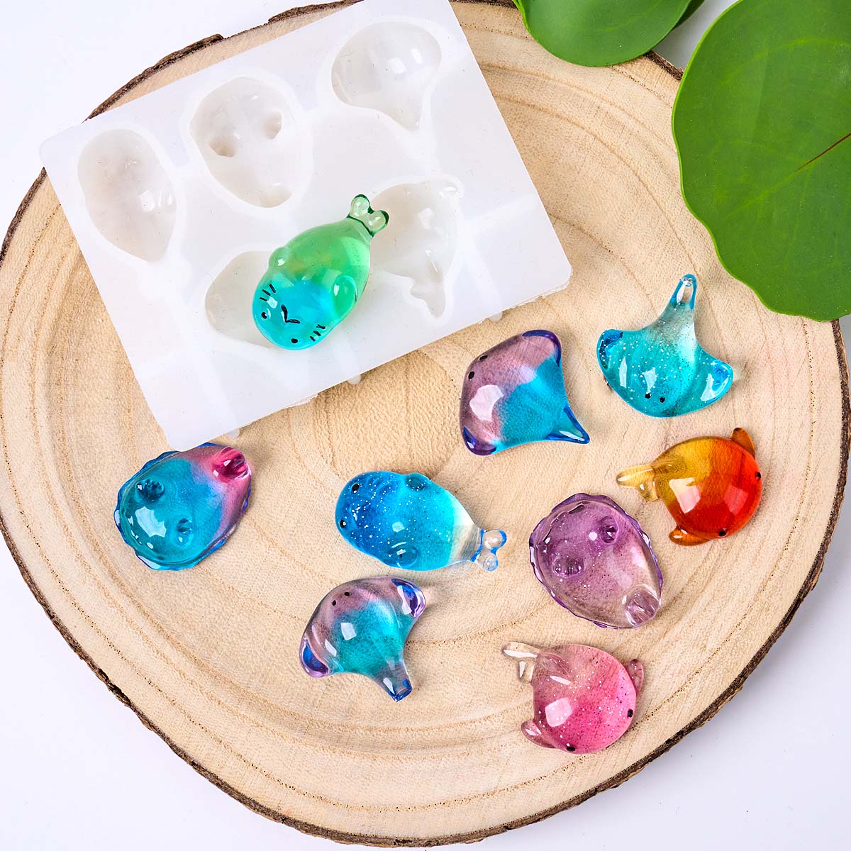 3Dヒーリング可愛いマンタ鯨シリコンモールドDIYキーホルダ - Soap Making Ins のレビューと価格