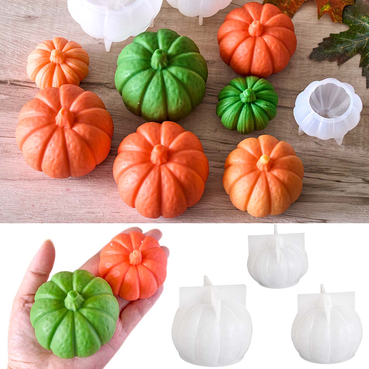 ハロウィンカボチャキャンドルシリコーン型 DIY アロマキャ - Soap Making Gifts のレビューと価格