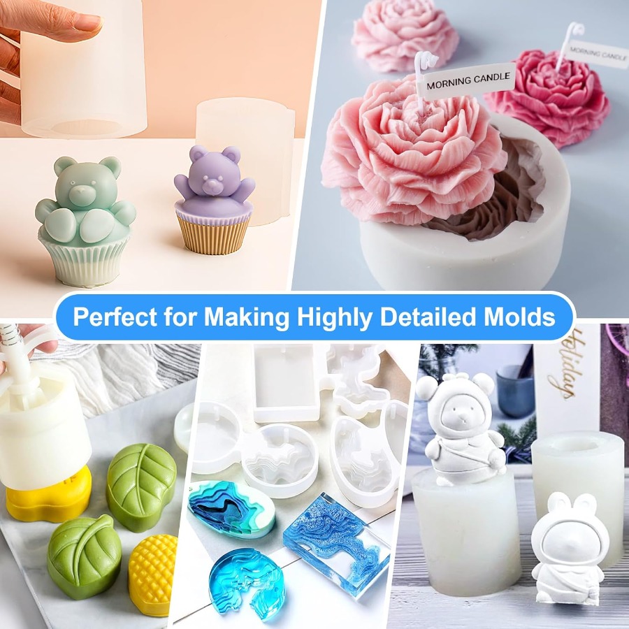 シリコンモールド作成キット、38.8オンスの15A弾性液状シ - Soap Making Ins のレビューと価格