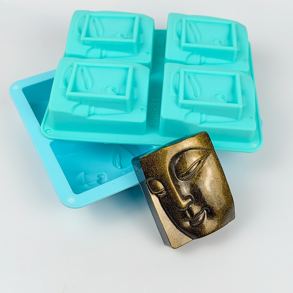 シリコン石鹸型,4ホール,ポートレート,宗教的な石鹸,手工芸 - Soap Making Instructions のレビューと価格